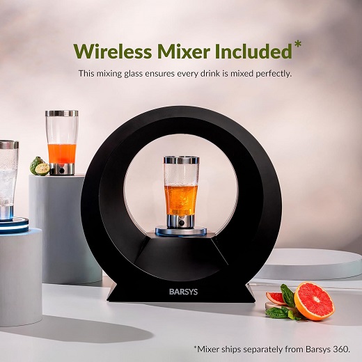 Home Bar Cocktail Drink Mixer, Margarita Cocktail Maker Machine, Cocktail and Mocktail Drink Maker, Easy to Use, App-Enabled Personalized Drinks - 360 Cocktail Mixer By Barsys