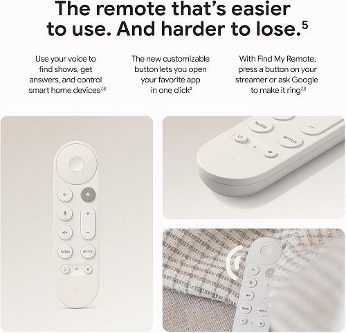 Google TV Streamer 4K in Porcelain color.