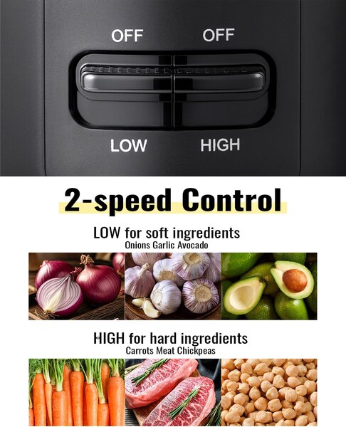 SHARDOR 4 Cup Mini Food Processor Chopper Black