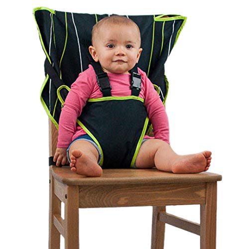 The Original Easy Seat Portable High Chair (Black) - Quick, Easy, Convenient Cloth Travel High Chair Fits in Your Hand Bag So That You Can Have It with You Everywhere for a Happier, Safer Toddler