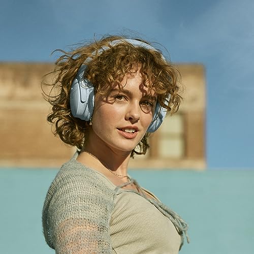 Bose QuietComfort 45 SE headphones in Moonstone Blue with plush earcups for comfortable wear.