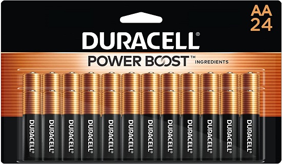 Duracell Coppertop AA Batteries with Power Boost Ingredients, 24 Count Pack Double A Battery with Long-lasting Power, Alkaline AA Battery for Household and Office Devices