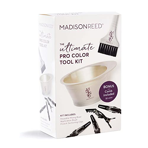 Madison Reed Pro Color Tool Kit for More Even Coverage of Gray Hair, 7 Piece Set Includes Mixing Bowl, Brush, 4 Hair Clips, Comb