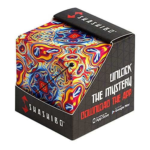 SHASHIBO Shape Shifting Box - Award-Winning, Patented Fidget Cube w/ 36 Rare Earth Magnets - Extraordinary 3D Magic Cube – Shashibo Cube Magnet Fidget Toy Transforms Into Over 70 Shapes (Spaced Out)