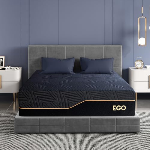12-inch Copper Gel Memory Foam Queen Mattress - Plush comfort and pressure relief.