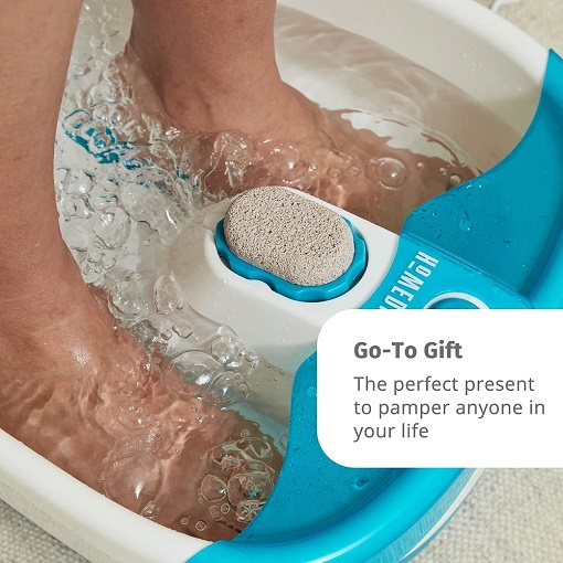 Bubble Mate Foot Spa with Toe Touch Control, Invigorating Bubbles, Splash Proof