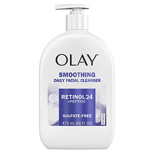 Olay Retinol 24 + Peptide Face Wash, Smoothing, Sulfate-Free, 16 oz