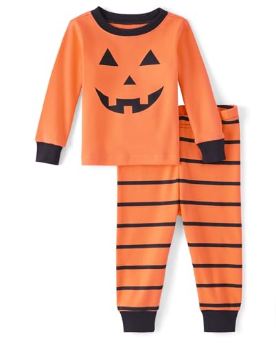 Baby Toddler Halloween Pajamas Pumpkin Design Front View