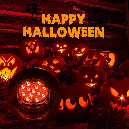 Halloween LED Pumpkin Lights Battery Operated Jack-O-Lantern Lights Waterproof Color Changing Pumpkin Lights with Timer / Remote for Halloween Pumpkin Decorations 4pcs