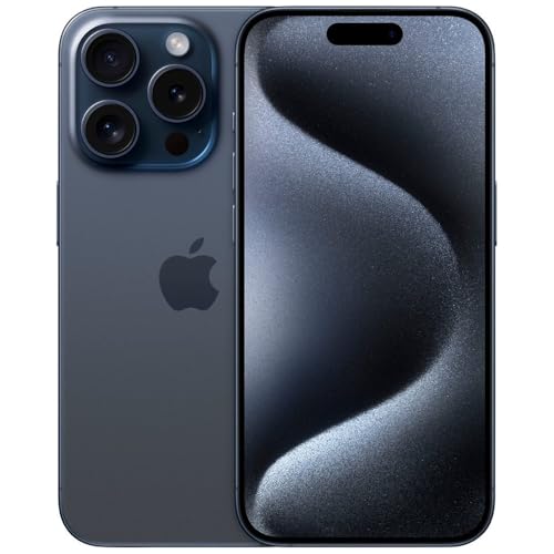 Apple iPhone 15 Pro, 256GB, Blue Titanium (Renewed)