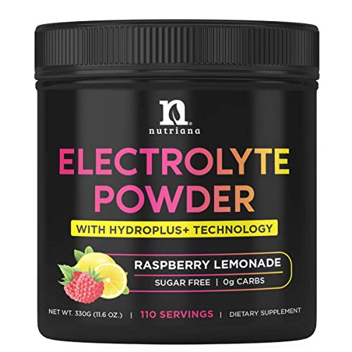 Keto Electrolytes Powder No Sugar - Delish Sugar Free Electrolyte Powder - Fasting Electrolytes Hydration Powder with Trace Minerals - Zero Carb Zero Calorie Electrolyte Drink Mix - Raspberry Lemonade