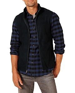 Amazon Essentials Men's Full-Zip Polar Fleece Vest, which is available in Big & Tall sizes