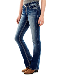 Women's Luscious Curvy Bootcut Mid-Rise Insta Stretch Juniors Jeans