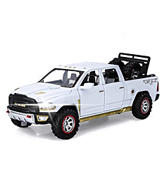Toy Trucks for Boys RAM 1500 Pickup Truck Toys Diecast Metal Model Cars with Light and Sound Pull Back Car Toy for 3+ Year Old Kids