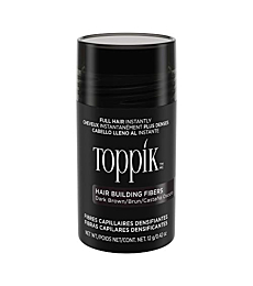 Toppik Hair Building Fibers, Dark Brown Hair Fibers, Hair Thickener for Thinning Hair, Hair Care to Create the Appearance of Thicker Hair, 0.42 OZ Bottle