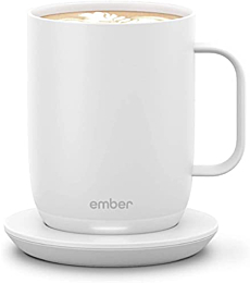 Ember Temperature Control Smart Mug 2, 14 oz, White, 80 min. Battery Life - App Controlled Heated Coffee Mug - Improved Design (Renewed)