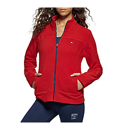 Tommy Hilfiger Sport Women's Long Sleeve Zip Up Windbreaker, Rich Red, Small