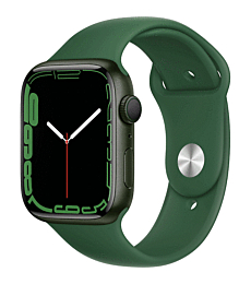 Apple Watch Series 7 GPS 45mm MKN73LL/A Green Aluminum Case w/ Clover Sport Band