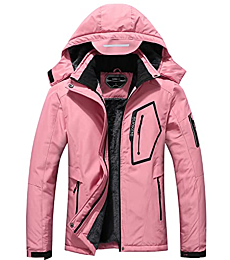 SUOKENI Women's Waterproof Ski Jacket Warm Winter Snow Coat Hooded Raincoat