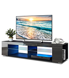 LED TV Stand High Glossy Entertainment Center Console Media Table for Up 65" TV