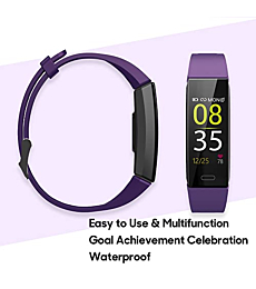 ZURURU Fitness Tracker with Blood Pressure Heart Rate Sleep Health Monitor, Waterproof Activity Tracker with Step Calorie Counter Pedometer for Walking for Women & Men (Purple)