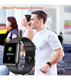YAMAY Smart Watch Blood Pressure Blood Oxygen Heart Rate Monitor for Men Women
