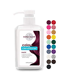 Keracolor Clenditioner MERLOT Hair Dye - Semi Permanent Hair Color Depositing Conditioner, Cruelty-free, 12 Fl. Oz.