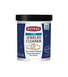 Weiman Jewelry Cleaner Liquid â€œ Restores Shine and Brilliance to Gold, Diamond, Platinum Jewelry and Precious Stones â€œ 6 Ounce