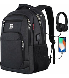 15.6 " Laptop Backpack Anti-Theft Waterproof Travel Shoulder Bag USB Charge Port