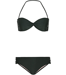 Adriana Degreas, Solid Strapless Bikini, M, Green