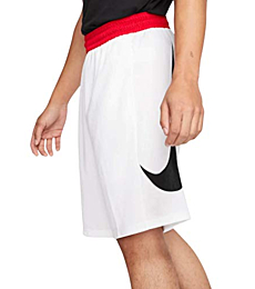 Nike HBR Men's Basketball Shorts (Medium, White/Black)