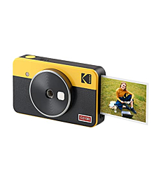 Kodak Mini Shot 2 Retro 2.1x3.4 Portable Wireless Instant Camera & Photo Printer, Compatible with iOS & Android and Bluetooth Devices, Real Photo 4Pass Technology - Yellow