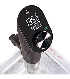 Greater Goods Kitchen Sous Vide - A Powerful Precision Cooking Machine at 1100 Watts; Ultra Quiet Immersion Circulator With a Brushless Motor (Onyx Black)