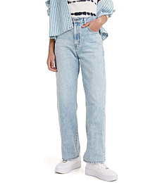 Levi's Women's High Waisted Straight Jeans, Charlie Boy - Light Indigo, 24 (US 00)