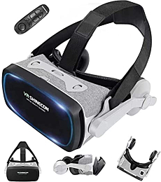 Virtual Reality Headset,VR Headsets Compatible with iPhone and Android Phones,3D VR Goggles for Kids to Play VR Games/3D Movies Anti-Blue Light Eye Protected
