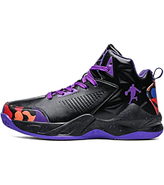 asdfgh Basketball Shoes Men's Shoes Running Shoes Sports Shoes Outdoor Shoes Casual Shoes (Blackpurple)