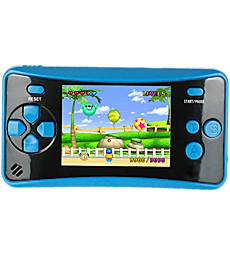 Portable Handheld Games for Kids 2.5" LCD Screen Game TV Output Arcade Gaming Player System Built in 182 Classic Retro Video Games Birthday for Your Boys Girls (Blue)
