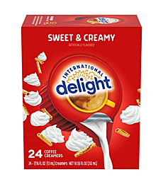 International Delight Coffee Creamer Singles, Sweet & Creamy, 24 Count