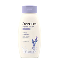 Aveeno Stress Relief Body Wash Calms & Relaxes with Lavender, chamomile & ylang ylang Lavender Scented 18 fl. Oz
