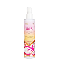 Pacifica Beauty, Island Vanilla Hair Perfume & Body Mist, Best Warm Vanilla Scent, Natural + Essential Oils, Alcohol Free, 100% Vegan and Cruelty Free, Clean Fragrance