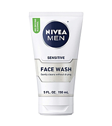 NIVEA MEN Sensitive Face Wash with Vitamin E, Chamomile and Witch Hazel Extracts, 5 Fl Oz Tube