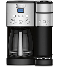 Cuisinart SS-15P1 Coffee Center 12-Cup Coffee Maker and Single-Serve Brewer, Single Serve Brewer Offers 3-Sizes–6-Ounces, 8-Ounces and 10-Ounces, Stainless Steel/Black