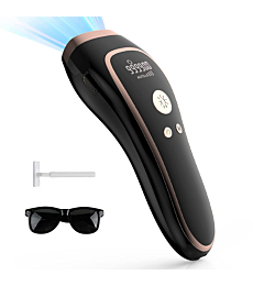 Laser Hair Removal for Men, Permanent Painless IPL Hair Removal Device for women With 999,900 Flashes,Auto and manual Mode,5 Levels,Hair Remover Used for Back,Legs Arms Bikini(Black)