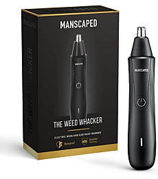 MANSCAPED™ The Weed Whacker™ Nose and Ear Hair Trimmer – 9,000 RPM Precision Tool with Rechargeable Battery, Wet/Dry, Easy to Clean, Hypoallergenic Stainless Steel Replaceable Blade
