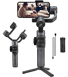 Zhiyun Smooth 5 Smartphone Gimbal Stabilizer for iPhone 13 Pro Max Mini 12 11 XS X XR 8 Professional 3-Axis Phone Gimbal Video Stabilizer with Face Object Tracking Timelapse