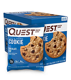 Quest Nutrition Chocolate Chip Protein Cookie, Keto Friendly, High Protein, Low Carb, Soy Free, 12 Count "Packaging may vary"