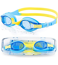 Portzon Unisex-Child Swimming Goggles Anti Fog Swimming Goggles Clear No Leaking Clear Vision Water Pool Goggles