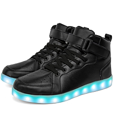 LED Light Up Shoes High-top Flashing Dancing Sports Shoes for Women Men Gift with USB Charging Glowing Luminous Fashion Sneakers
