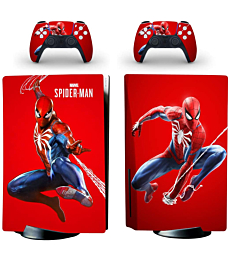 Decal Moments PS5 Standard Disc Console Controllers Full Body Vinyl Skin Sticker Decals for Playstation 5 Console and Controllers Spider