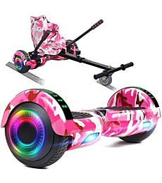 FLYING-ANT Hoverboard with Seat Attachment, 6.5” Self Balancing Scooter with Hoverkart, Hoverboards with Bluetooth and LED Lights, Best Gift for Kids and Teenagers,Shipping from USA